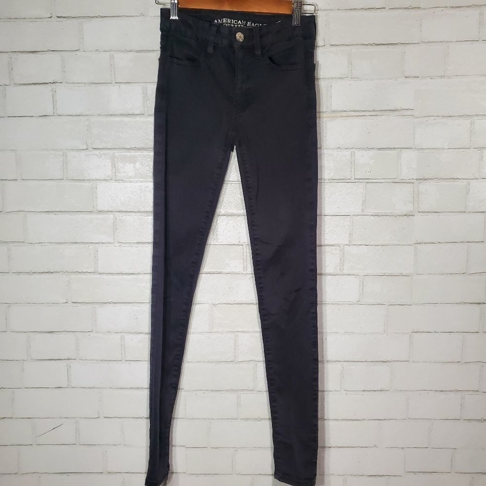 AEO black hi-rise jeggings